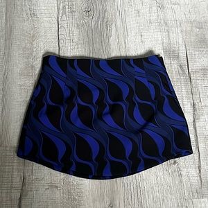 Zara Black and Blue Mini Skirt